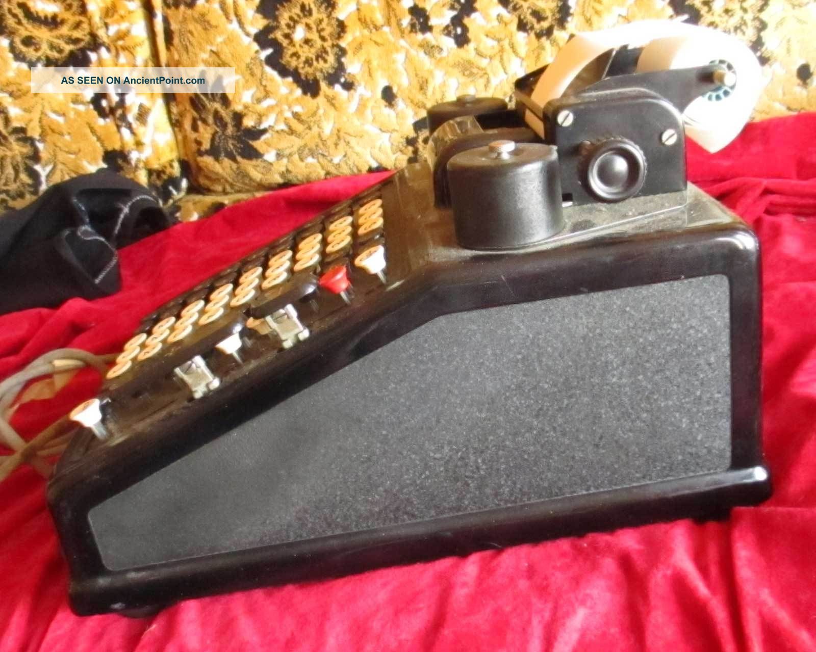 Large Electric Antique 1920s 30s Burroughs Adding Machine With Cover Cash Register, Adding Machines photo