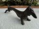 Antique Pair Kayserzinn Dachshund Dog Knife Rests Art Nouveau Pewter Art Nouveau photo 6