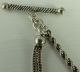 Antique White Metal Albertina Ladies Tassel Fob 8 Inch Watch Guard Chain Pocket Watches/ Chains/ Fobs photo 2