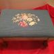 Vintage Embroidered Foot Rest Unknown photo 1