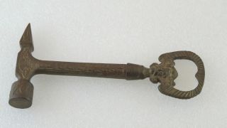 Ornate Brass Nut Hammer/bottle Opener Fast photo