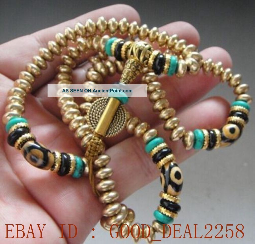China Tibet Tibetan Brass Buddhist Buddha Worry Prayer Bead Mala Bracelet Necklaces & Pendants photo