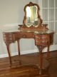 Antique French Louis Xvi Rosewood Carved & Caned Vanity Dressing Table Mirror Pre-1800 photo 1