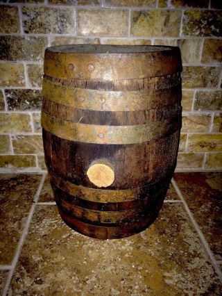 Antique Small Wine Barrel Whiskey York Very Rare photo