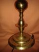 Impressive Vintage 12 Inch Solid Brass Electric Dual Pin Table Lamp 20th Century photo 1
