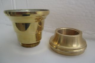 Brass 21mm Undermount Peg & Mount Oil Lamp Font. photo