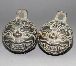 Splendid Old Hmong Hill Tribe Bronze & Brass Smoking Small Bell photo