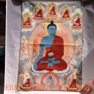 Tibetan Nepal Silk Embroidered Thangka Tara Tibet Buddha - - Shakya Muni 26 photo