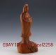 Chinese Boxwood Wood Hand - Carved Kwan - Yin Statue Other Antique Chinese Statues photo 4