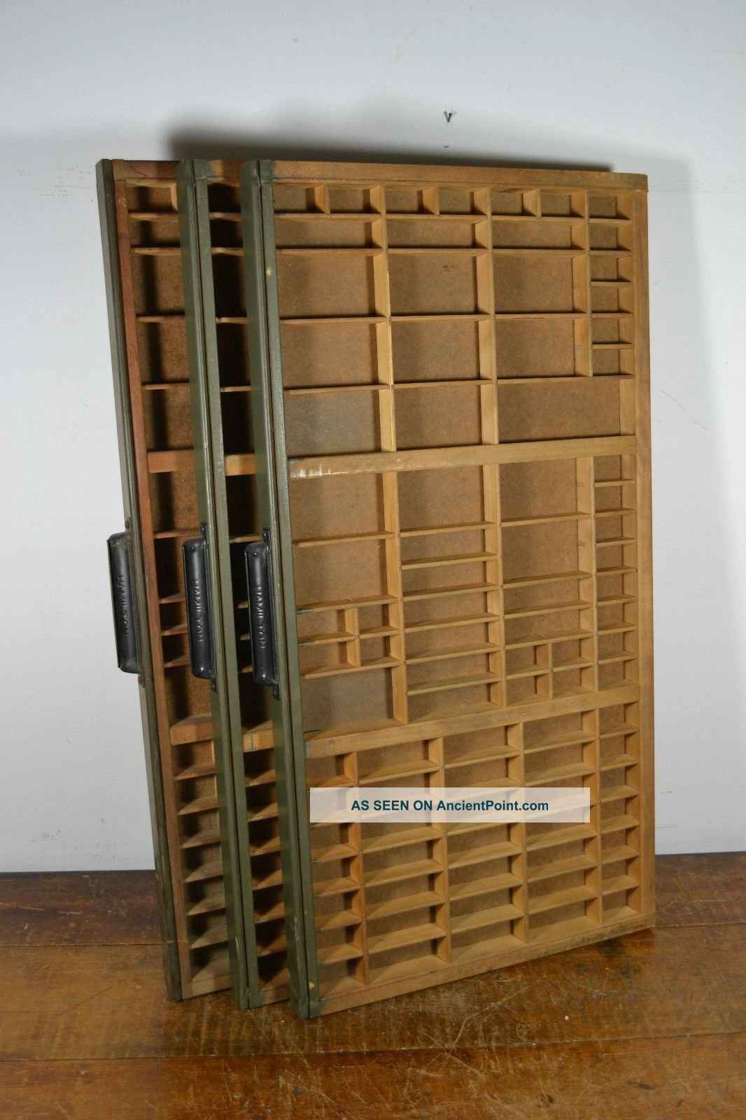 3 Hamilton Printer Letterpress Type Cases / Drawers 16x32 