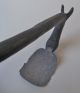 Large Antique African Hand Forged Iron Adze,  Hoe With Animal Wooden Handle Other African Antiques photo 5