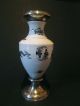 Vintage Meissen Porcelain Vase Mounter In Sterling Silver Top And Bottom. Vases photo 6