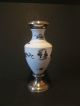 Vintage Meissen Porcelain Vase Mounter In Sterling Silver Top And Bottom. Vases photo 7