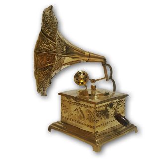 Vintage Show Brass Item Gorgeous Gramophone Antique Phonograph Home Décor Hc 048 photo