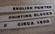 Antique Printers Type English Pewter Mounted Print Block Anchor & Serpent 2 - 1/2 