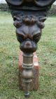 Stunning Mid 19thc Walnut Wood Fireside Bellows With Gothic Carvings Other Antique Woodenware photo 2