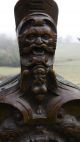 Stunning Mid 19thc Walnut Wood Fireside Bellows With Gothic Carvings Other Antique Woodenware photo 8