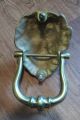 Old Vintage 8 Inch Solid Brass Lion Door Knocker & Striking Plate Door Bells & Knockers photo 1