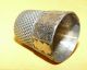 Antique Victorian Art Nouveau Sterling Silver W/ Gold 9 Sewing Thimble Signed Thimbles photo 3