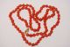 Vintage Chinese 14k Gold Carved Red Coral Beaded Pendant Necklace Necklaces & Pendants photo 4