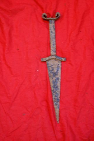 Medieval Baselard Dagger Around 1380 Ties Interesting Rare Typus No Axe Sword photo