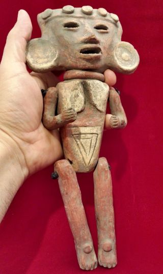 Teotihuacan Terracotta Articulated Doll Figure - Antique Pre Columbian Artifact photo