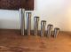 6 Mcm Cultura Sweden Stainless Graduated Candle Holders - Scarce Mid-Century Modernism photo 1