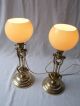 Rare Pair Antique Gimbal Lamps Ship Or Pullman 1 Marked Harcourts - Heavy Edwardian (1901-1910) photo 3