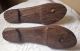 Antique Wooden Hand Carved Sandals / Pattens Paduka Footwear India photo 3
