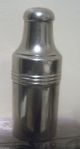 C.  1920 Art Deco Glass Perfume Apothecary Bottle & Stopper Silver Plated Flask Perfume Bottles photo 5