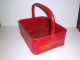 Vtg Wb Case Box Lunch Co.  Caddy Carrier Industrial Box Tote Planter Storage Advt Other Mercantile Antiques photo 1
