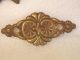 5 Vintage Architectural Salvage Ornate Brass Drawer Pulls Back Cabinet Drawer Pulls photo 1