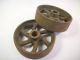 Pair Vintage Small Iron Spoked Wheels Industrial Machine Age Steampunk Other Mercantile Antiques photo 4