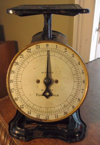 100,  Vintage Family Scale 24 Pound Geo.  Worthington Company Cleveland Ohio photo