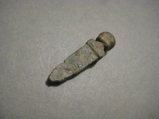 Ancient Roman Bronze Gladius Legionary Amulet With Sticking Part 2nd - 4th C.  A.  D. photo