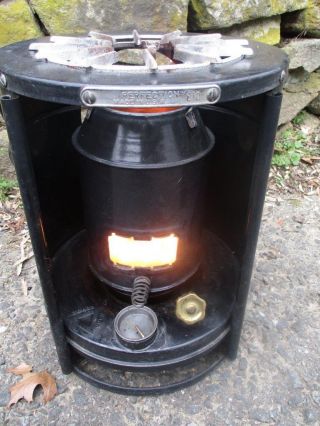 Vintage Perfection 810 Kero Oil Cook Stove Single Burner Camping Cabin Heater Vg photo