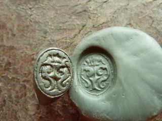 Post Medieval Bronze Seal - Ring (541) photo