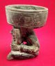 Old God Huehueteotl Clay Terracotta Pottery Brazier Statue Antique Precolumbian The Americas photo 1