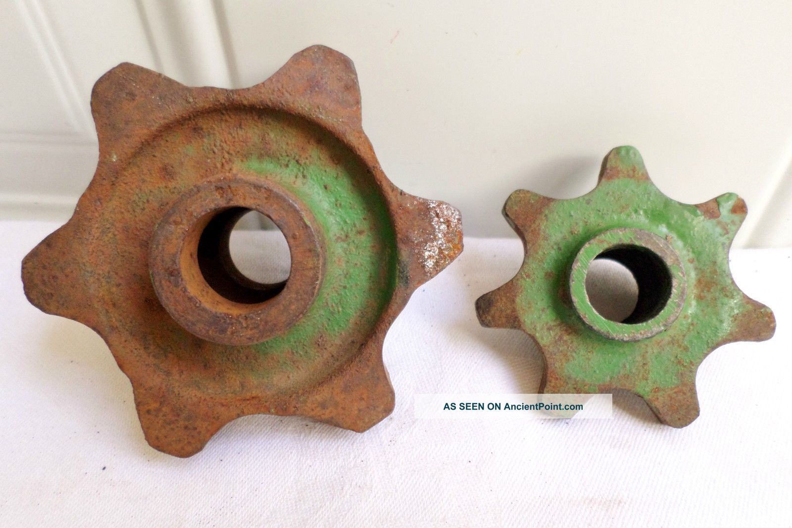 Antique Vintage Metal Jd Industrial Gears Spocket Cogs Steampunk Decor Other Mercantile Antiques photo