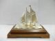 The Sailboat Of Silver960 Of The Most Wonderful Japan.  2masts.  Takehiko ' S Work. Other Antique Sterling Silver photo 1