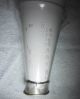 Early Antique Hand Etched Glass Graduated Cylinder Beaker Pitcher Weighted Base Bottles & Jars photo 2