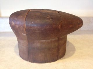 Vintage Antique Wood Hat Block 5 Pc.  Puzzle Mold Millinery Form Kilian photo