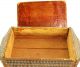 Tramp Art Chip Carved Cigar Box Folk Art Dresser Unique Shape Footed Traditional Primitives photo 2
