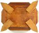 Tramp Art Chip Carved Cigar Box Folk Art Dresser Unique Shape Footed Traditional Primitives photo 3