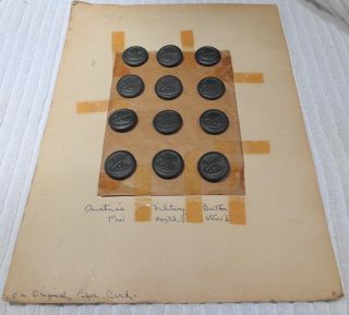 12 Antique/vintage Uniform Buttons On Card - Austria ' S Military Pre Ww1 photo