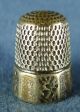 Lovely Engraved Sterling Silver Sewing Thimble,  Size 9,  6 Grams Thimbles photo 1