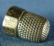Lovely Engraved Sterling Silver Sewing Thimble,  Size 9,  6 Grams Thimbles photo 3
