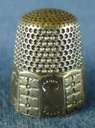 Great Old Sterling Silver Sewing Thimble,  Size 10,  5 Grams,  Star Mark photo