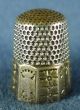 Great Old Sterling Silver Sewing Thimble,  Size 10,  5 Grams,  Star Mark Thimbles photo 1
