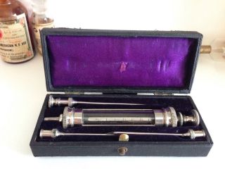 Antique 1800 ' S Medical Aspiration Syringe photo